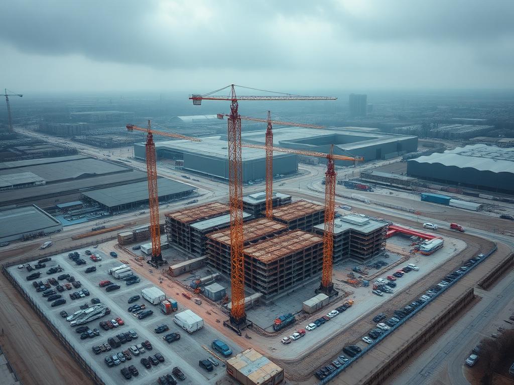 Construction & land aerial example